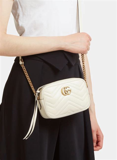 gucci gg marmont matelasse leather mini chain camera bag|Gucci Marmont mini street style.